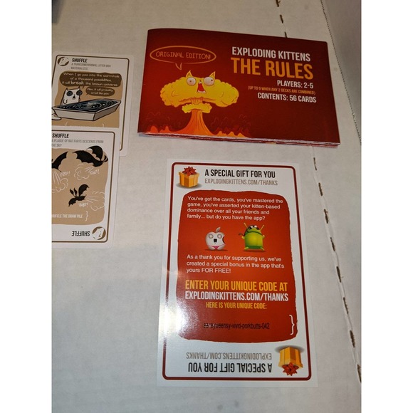 Exploding Kittens Original Edition Hilarious Games for Family Game Night Funny - Picture 4 of 6